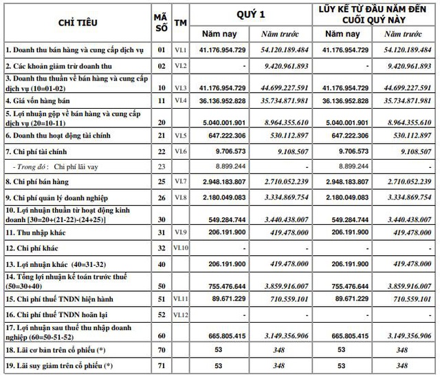 Thủy sản Mekong (AAM): Nguồn thu xuất khẩu giảm, quý 1 báo lãi 666 triệu đồng - Ảnh 1.