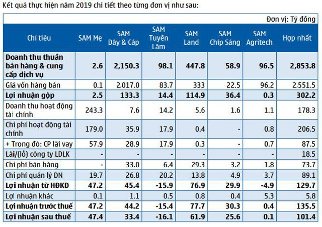 Sam Holdings (SAM): Năm 2020 đặt mục tiêu lãi 124 tỷ đồng giảm 8% - Ảnh 2.