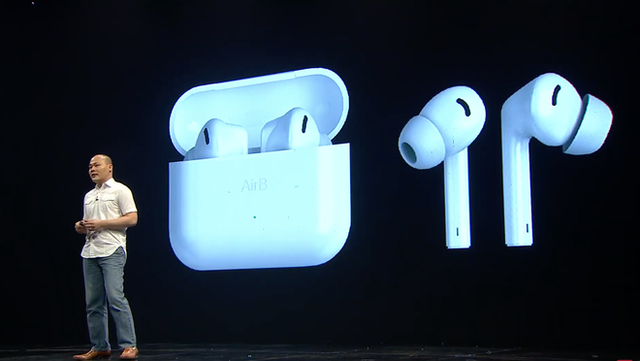 BKAV hé lộ tai nghe AirB với thiết kế giống AirPods - Ảnh 1.