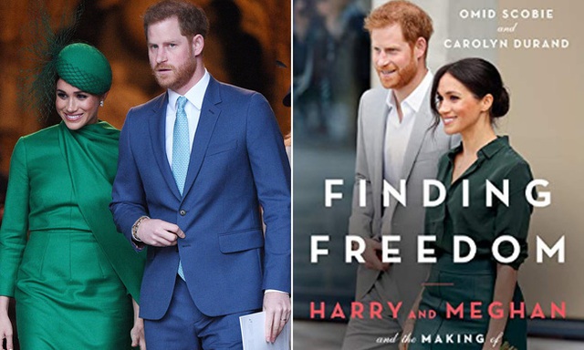 Hình ảnh đầu tiên về cuốn sách nói xấu hoàng gia của vợ chồng Meghan Markle, ngay tiêu đề đã khiến dư luận nổi giận - Ảnh 1.