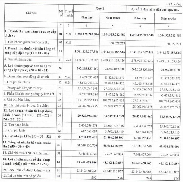 Hóa dầu Petrolimex (PLC) báo lãi quý 1 giảm hơn 50% so với cùng kỳ - Ảnh 2.