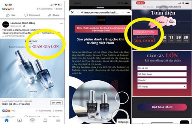 Hàng loạt website giả mạo, bán hàng lừa đảo - Ảnh 1.