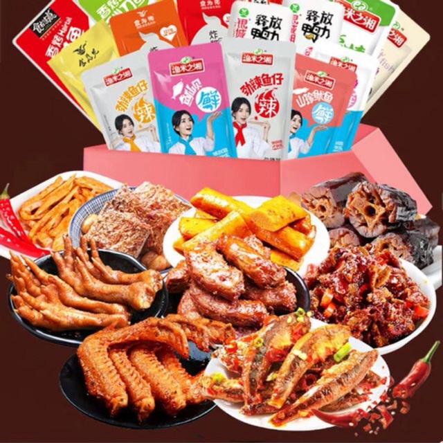 Rộ đồ ăn vặt nội địa Trung trên chợ mạng: Giá rẻ không thiếu thứ gì từ bánh kẹo, nước uống cho tới các loại thịt ăn liền - Ảnh 2.