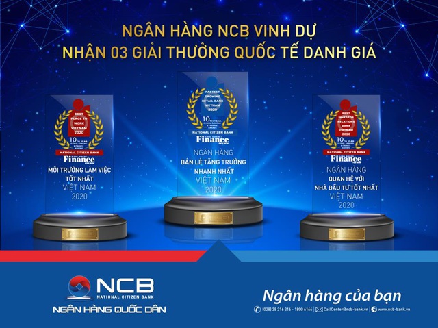 NCB giành 3 giải thưởng quốc tế từ Global Banking & Finance Review - Ảnh 1.