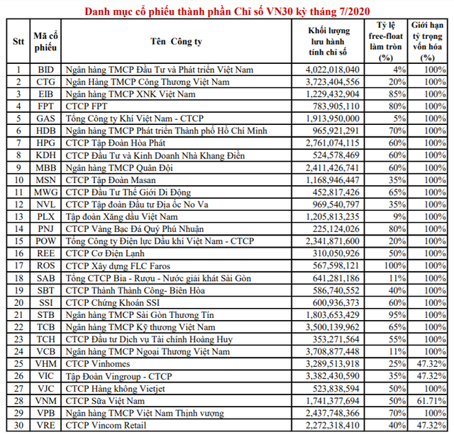 CTD và BVH bị loại khỏi VN30 trong kỳ cơ cấu tháng 7 - Ảnh 1.
