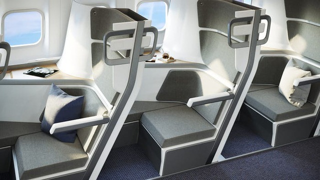 Cận cảnh khoang máy bay hạng phổ thông trong tương lai: Du khách có thể thoải mái nằm dài với thiết kế ghế ngồi hoàn toàn mới - Ảnh 6.