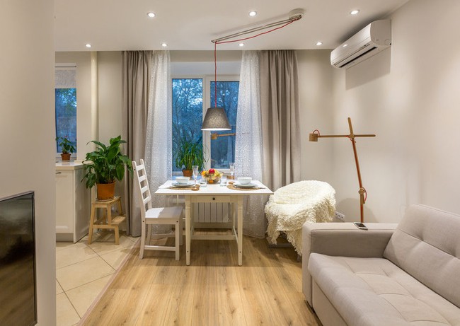 Thiết kế nội thất sang chảnh căn hộ 1 phòng ngủ cho người độc thân Thiết kế nội thất sang chảnh căn hộ 1 phòng ngủ cho người độc thân