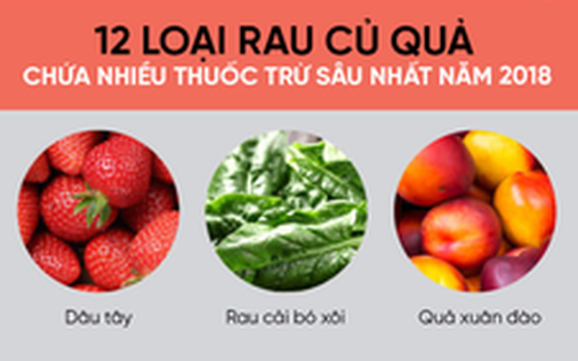 Mỹ công bố 12 loại rau củ quả nhiều thuốc trừ sâu nhất năm 2018: Người Việt nên tham khảo Mỹ công bố 12 loại rau củ quả nhiều thuốc trừ sâu nhất năm 2018: Người Việt nên tham khảo