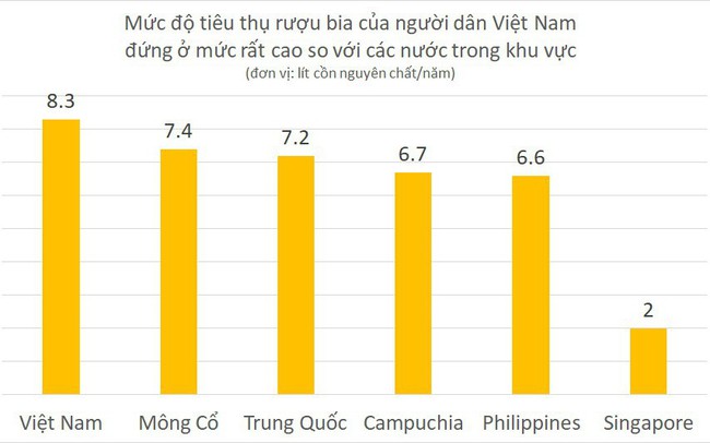 Tổ chức Y tế Thế giới khuyến nghị Việt Nam kiểm soát tiêu thụ rượu, bia