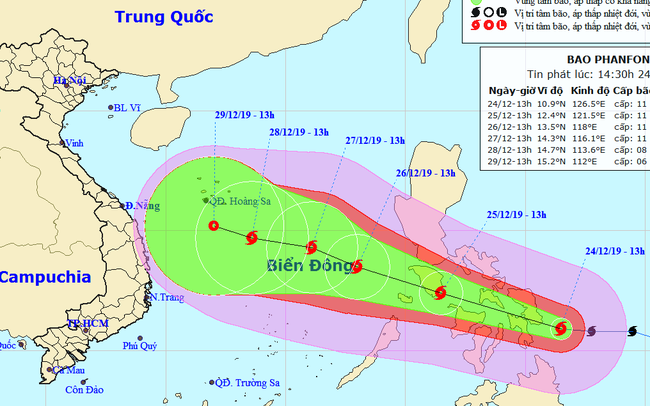 Công điện hỏa tốc ứng phó bão PHANFONE