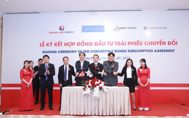 Tài chính Hoàng Huy (TCH) phát hành 50 triệu USD trái phiếu chuyển đổi cho Shinhan Investment, CoreTrend Investment và ValueSystem
