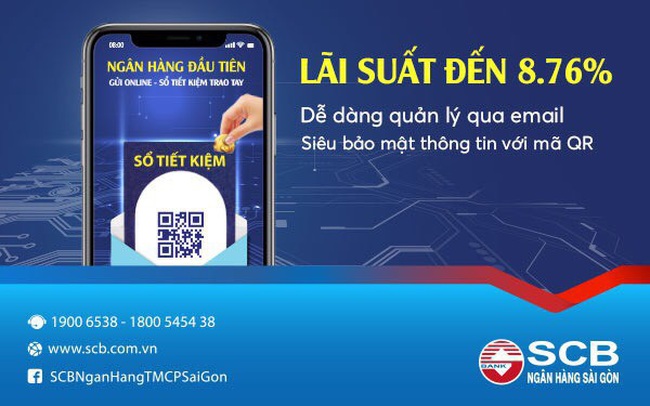 Ngân hàng TMCP Sài Gòn - SCB giới thiệu “Sổ tiết kiệm online – Tiên phong trên thị trường Việt Nam