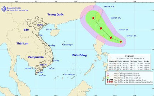 Xuất hiện áp thấp nhiệt đới gần biển Đông Xuất hiện áp thấp nhiệt đới gần biển Đông