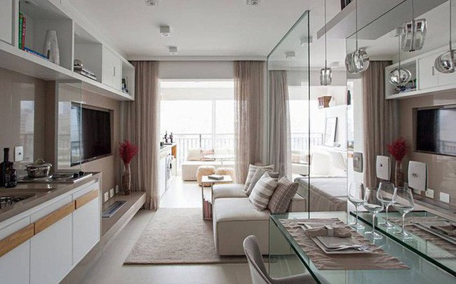 'Tuyệt chiêu' giúp căn hộ 35 m2 sang trọng như rộng gấp đôi 'Tuyệt chiêu' giúp căn hộ 35 m2 sang trọng như rộng gấp đôi