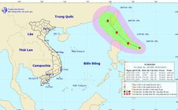 Xuất hiện áp thấp nhiệt đới gần biển Đông