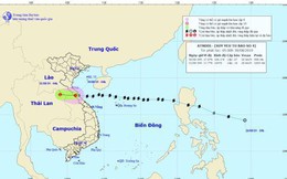 Bão số 4 đã suy yếu thành áp thấp nhiệt đới