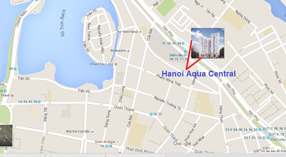  Hanoi Aqua Central có vị trí khá gần với Hồ Tây. 