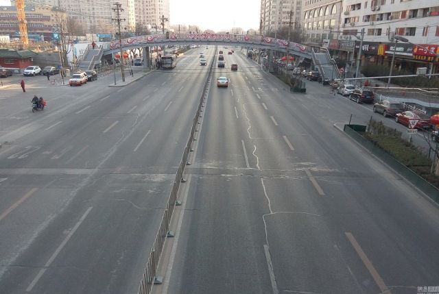 
Đường phố Bắc Kinh trong ngày tết.
