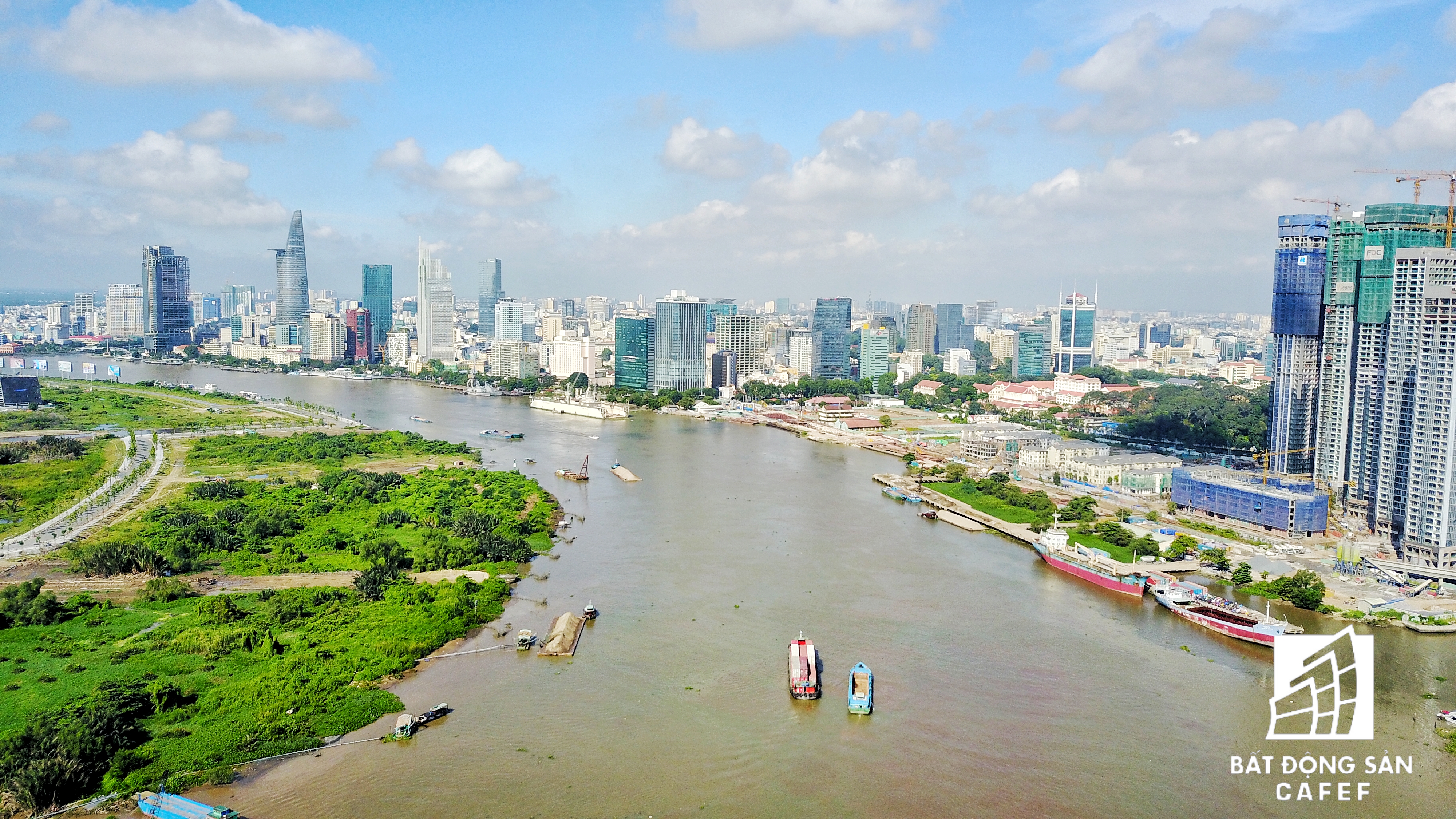 Đường Nguyễn Hữu Cảnh là cửa ngõ ra vào khu trung tâm 930ha đã được TP.HCM phê duyệt.