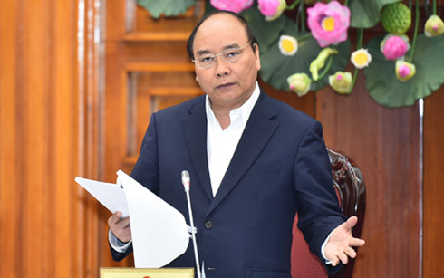 Thủ tướng Nguyễn Xuân Phúc phát biểu tại buổi làm việc với lãnh đạo chủ chốt của Bộ Giao thông Vận tải.