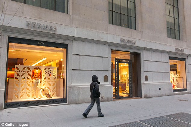 Một cửa hàng Hermes - thương hiệu túi nổi tiếng trên thế giới.