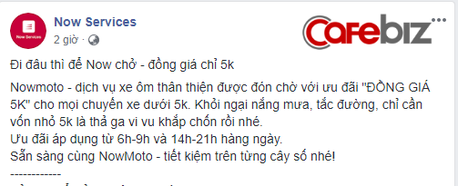 Now (Foody) chính thức mở dịch vụ xe ôm sang chảnh tại Hà Nội, tung ưu đãi áp đảo Go-Viet, chỉ 5.000 đồng/cuốc - Ảnh 2.
