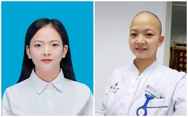 Hình ảnh nữ y tá xinh đẹp ở tâm dịch Vũ Hán cắt trụi mái tóc đi làm nhiệm vụ gây sốc cộng đồng mạng và ý nghĩa đằng sau đó - Ảnh 1.