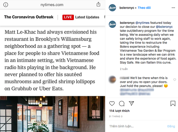 Một nhà hàng Việt Nam ở New York lên báo Mỹ vì cách bán hàng online độc đáo trong mùa dịch, khi ngừng hoạt động vẫn gây chú ý - Ảnh 8.