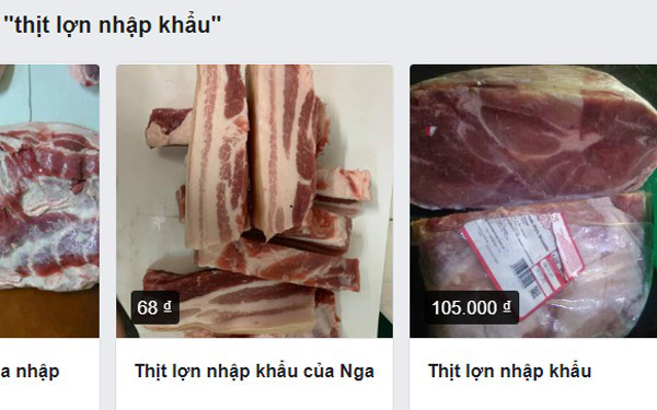 Thịt lợn nhập khẩu rao bán tràn lan trên chợ mạng, giá loạn - Ảnh 1.