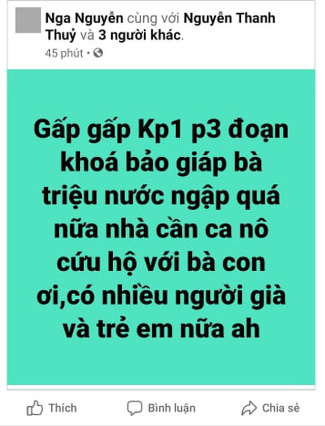  Nhiều người dân Quảng Trị đồng loạt lên mạng kêu cứu khi lũ bất ngờ lên nhanh trong đêm  - Ảnh 9.