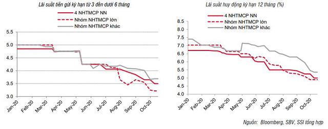 SSI Research: Lãi suất sẽ đi ngang hoặc giảm 10-30 điểm cơ bản - Ảnh 1.
