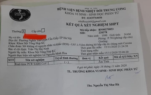 Bệnh nhân ở Hà Nội vừa phát hiện dương tính lại có kết quả xét nghiệm âm tính với SARS-CoV-2 - Ảnh 1.