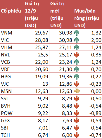 Tỷ trọng cổ phiếu Việt Nam trong danh mục VNM ETF giảm xuống 64,38% trong kỳ review quý 3 - Ảnh 2.