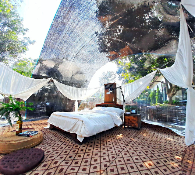  Trải nghiệm đi nghỉ cuối tuần hú hồn ở ngoại ô Hà Nội: Book villa 6 triệu/đêm có nhà bong bóng ảo diệu giống Bali, khách ngơ ngác nhận phòng y như cái lều vịt - Ảnh 6.
