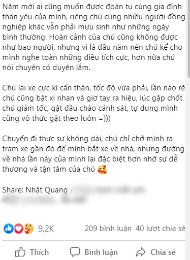 Bác tài gửi lời nhắn nhủ cho khách trên nón bảo hiểm của mình đang gây sốt mạng xã hội: Cảm ơn quý khách đã đem lại chén cơm cho tôi - Ảnh 2.