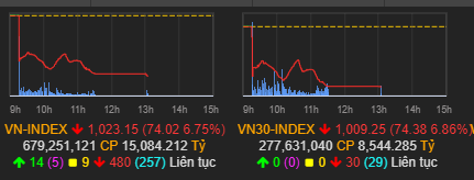 VnIndex đã giảm kịch biên độ, không còn room để giảm thêm trong phiên hôm nay - Ảnh 1.