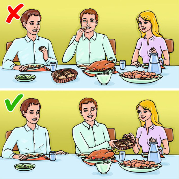 12 quy tắc ứng xử chuẩn chỉnh của người thanh lịch trên bàn ăn đa phần mọi người đều mắc lỗi thường xuyên, nhất là điều số 3 - Ảnh 8.