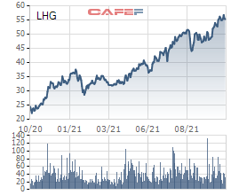 Long Hậu (LHG): Lãi ròng quý 3/2021 giảm xuống mức thấp nhất 3 năm, giá cổ phiếu liên tục lập đỉnh mới - Ảnh 3.