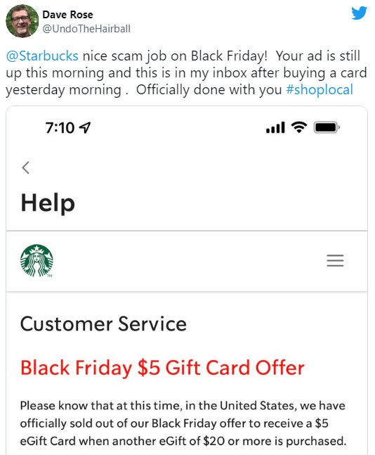Starbucks đăng khuyến mại Black Friday rõ ràng từng chữ vẫn bị chỉ trích gay gắt, thế mới thấy người dùng Việt Nam khổ vì bị nhà bán lẻ lươn mọi nơi mọi lúc - Ảnh 1.