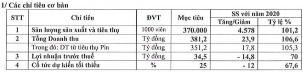 Chủ sở hữu nhãn hiệu Pin Con Thỏ điều chỉnh tăng 12% mục tiêu lợi nhuận năm 2021 - Ảnh 1.