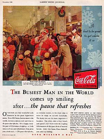  Sự thật ngã ngửa về ông già Noel: Từ nguyên mẫu là yêu tinh, được Coca Cola đáng yêu hóa với bộ râu dài trắng, to béo, vui nhộn để bán đồ uống  - Ảnh 1.