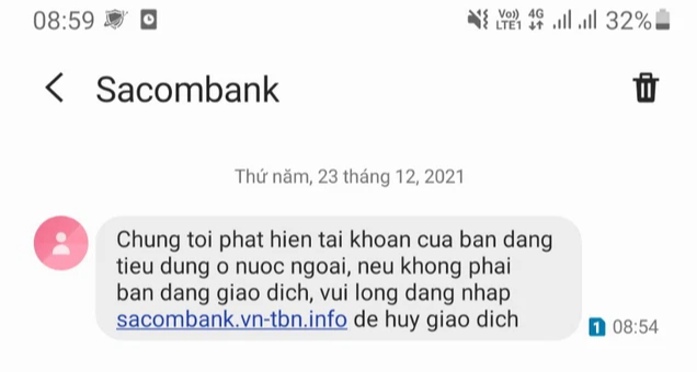 Cuối năm lại dồn dập xuất hiện tin nhắn lừa đảo, giả mạo ngân hàng  - Ảnh 1.