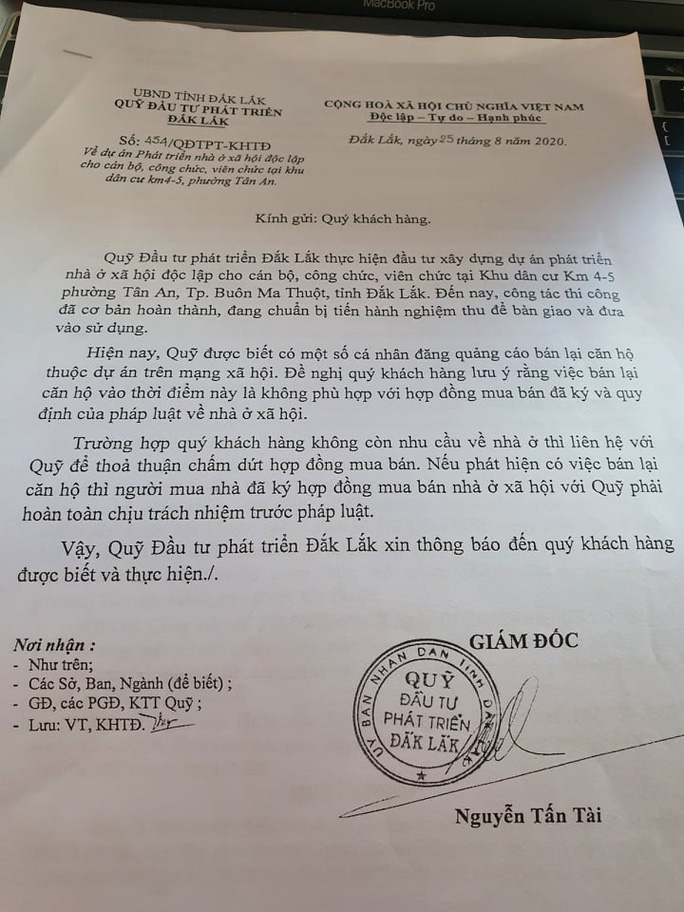  Nhà ở xã hội dành cho cán bộ được rao bán công khai  - Ảnh 3.