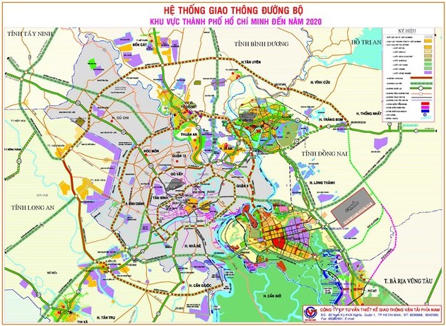 Bản đồ quy hoạch hệ thống giao thông khu vực Tp.HCM