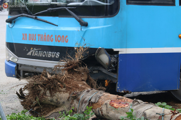 Chùm ảnh: Hiện trường vụ xe buýt đi sai tuyến đường, lao lên vỉa hè đâm tử vong người đi bộ tại Hà Nội - Ảnh 5.