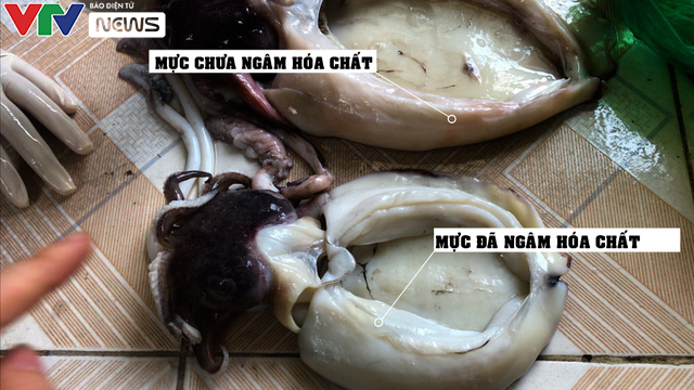 Vạch trần chiêu trò dùng hóa chất công nghiệp tẩy trắng mực “bẩn” ngay giữa Hà Nội - Ảnh 3.