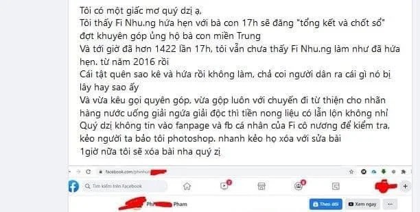  Phi Nhung bị netizen soi lại điểm bất thường trong 2 đợt kêu gọi từ thiện miền Trung, “ngâm” sao kê 1,8 tỷ suốt 5 năm chưa công khai?  - Ảnh 2.