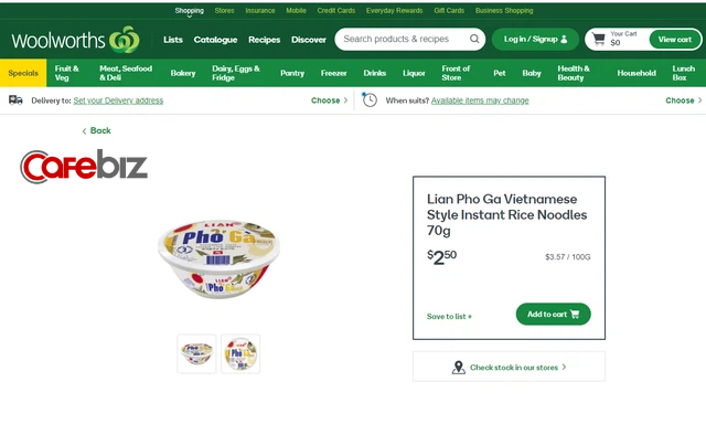 Công ty Việt bán phở ăn liền tại siêu thị Úc nhưng khiến “vua phở” Lý Quý Trung nhầm tưởng sản phẩm Hàn Quốc: Thương hiệu lạ hoắc, giá đắt gấp 3! - Ảnh 2.