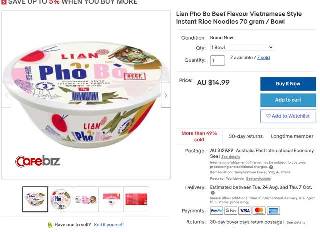 Công ty Việt bán phở ăn liền tại siêu thị Úc nhưng khiến “vua phở” Lý Quý Trung nhầm tưởng sản phẩm Hàn Quốc: Thương hiệu lạ hoắc, giá đắt gấp 3! - Ảnh 3.