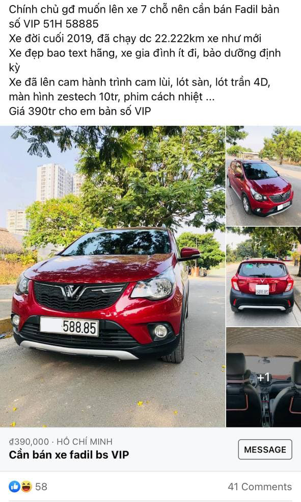 Khoe biển VIP ‘588.85’, chủ xe VinFast Fadil cũ bản base muốn bán xe với giá đủ mua mới bản cao cấp - Ảnh 8.